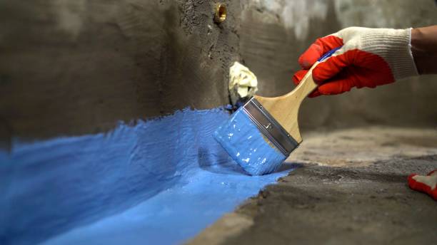 Commercial Waterproofing project at a Niles, IL business property by SJ Waterproofing Pros